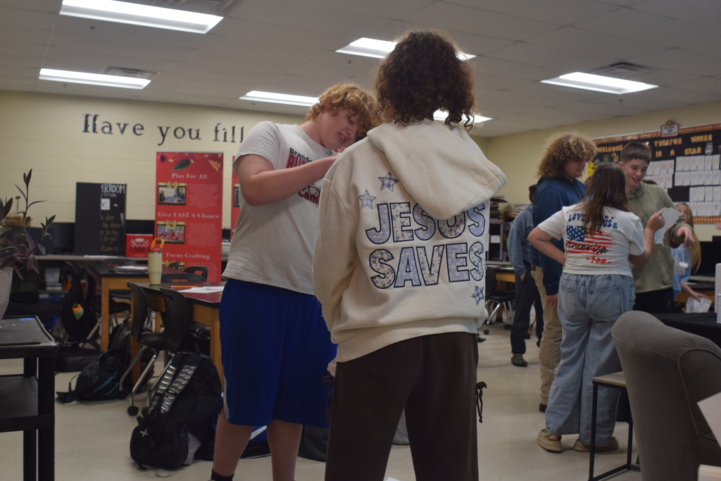 Snow days may be over, but EAST is still having a snowball fight in the classroom! ❄️ This team-building activity was all about fun, connection, and confidence. Students wrote fun facts about themselves, crumpled the paper into “snowballs,” and let the fun begin! When time was called, they opened the nearest snowball and met with that classmate to talk about what was written—then repeated the process with new partners.  This activity encourages students to interact with classmates they may not normally talk with and helps lower nerves when speaking in front of others, especially during future presentations. Learning, laughter, and leadership all rolled into one!  #EASTatHMS #TeamBuilding #StudentLeadership #CollaborationInAction #ClassroomFun #BuildingConfidence #FutureReady #LearningTogether #MiddleSchoolMoments ❄️