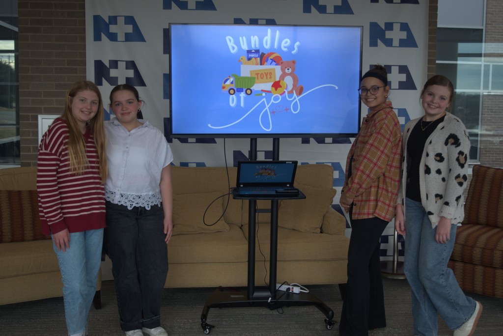 The EAST Project “Bundles of Joy” team — Kennady, Westyn, Kinsley, and Hayden — recently met with community partners to present their incredible service project! 🙌 Representatives from North Arkansas Regional Medical Center and The Boone County Leadership Institute were in attendance as students shared their vision to create special “goodie bags” for children visiting the ER. These thoughtfully designed Bundles of Joy will include 3-D printed fidgets, coloring books and crayons, Cricut-printed stickers, and more. 🎨✨ Each bag is created to bring encouragement, comfort, and a little happiness during what can be a stressful time for young patients. We are so proud of our students for using creativity and compassion to make a difference in our community! 💙 #HMSEAST #BundlesOfJoy #StudentLeadership #CommunityPartners #MakingADifference #GoblinPride