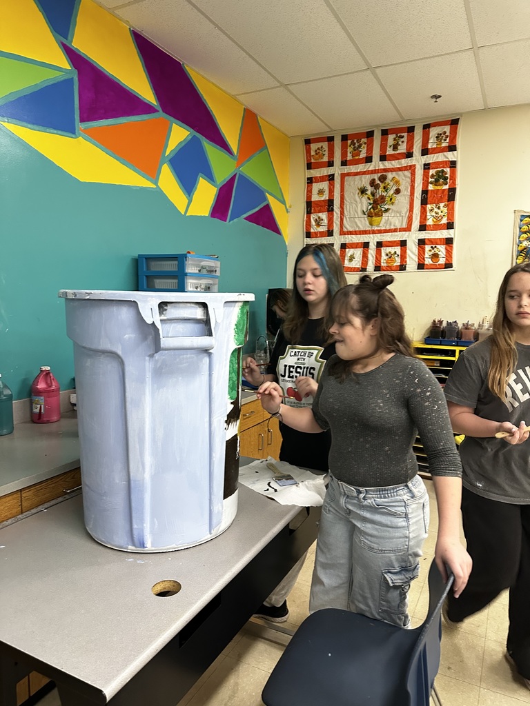 🎨✨ Collaboration + Creativity in Action! ✨🤖 This fun project was created for Mrs. Jackson’s classroom — and it was truly a team effort! Two classes worked together to bring it to life. Students first created an AI-inspired design with Mrs. Tomlinson, then brought their vision to life with paint alongside Coach Mattix. 🎨👏 We are so grateful for opportunities to provide our students with challenging, creative, and FUN projects that encourage teamwork and innovation! Way to go, Goblins! 💙 #HarrisonMiddleSchool #GoblinPride #CreativeClassrooms #HMSTalent