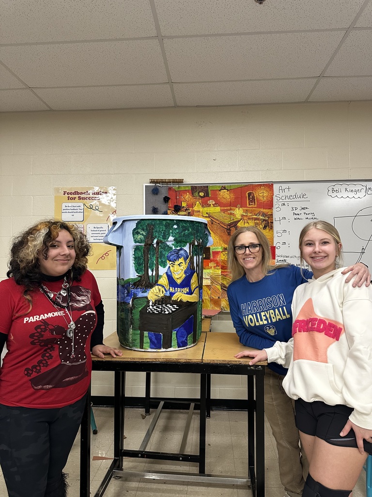 🎨✨ Collaboration + Creativity in Action! ✨🤖 This fun project was created for Mrs. Jackson’s classroom — and it was truly a team effort! Two classes worked together to bring it to life. Students first created an AI-inspired design with Mrs. Tomlinson, then brought their vision to life with paint alongside Coach Mattix. 🎨👏 We are so grateful for opportunities to provide our students with challenging, creative, and FUN projects that encourage teamwork and innovation! Way to go, Goblins! 💙 #HarrisonMiddleSchool #GoblinPride #CreativeClassrooms #HMSTalent