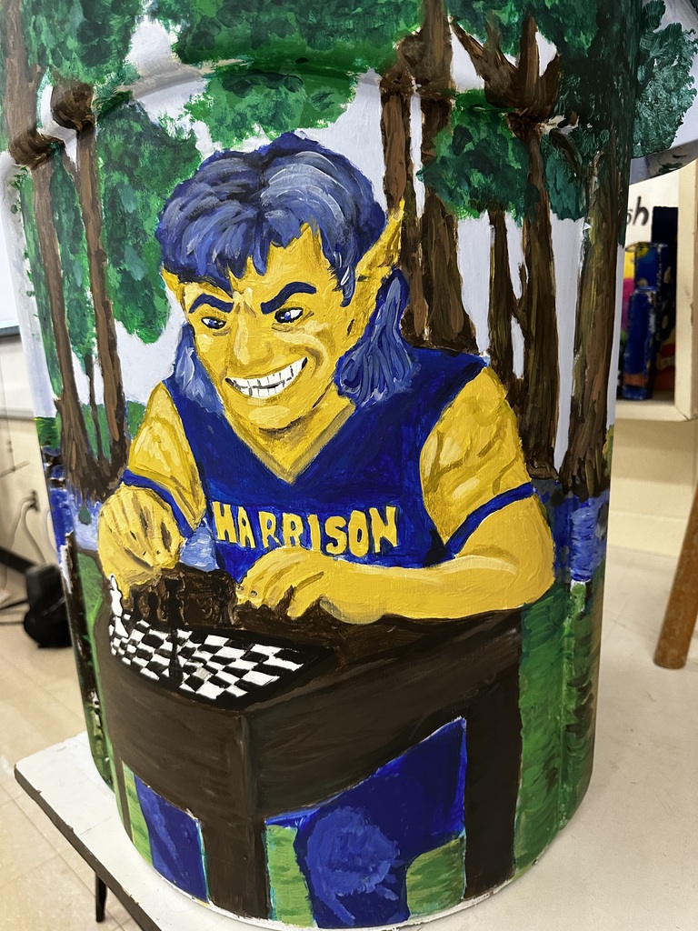 🎨✨ Collaboration + Creativity in Action! ✨🤖 This fun project was created for Mrs. Jackson’s classroom — and it was truly a team effort! Two classes worked together to bring it to life. Students first created an AI-inspired design with Mrs. Tomlinson, then brought their vision to life with paint alongside Coach Mattix. 🎨👏 We are so grateful for opportunities to provide our students with challenging, creative, and FUN projects that encourage teamwork and innovation! Way to go, Goblins! 💙 #HarrisonMiddleSchool #GoblinPride #CreativeClassrooms #HMSTalent
