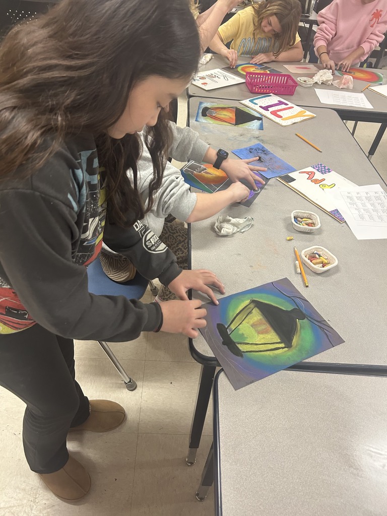 🎨✨ Creativity is shining at HMS! ✨🎶  Our 5th grade students have been learning about famous African American artist Alma Thomas. They explored her signature “dash” technique and used chalk pastels to blend colors, creating a beautiful glowing effect inspired by a warm winter glow. We are so proud of their creativity and attention to detail!  Our 6th grade students are working on Jazz-themed art projects for the upcoming Music Performance on April 9th. Their artwork is inspired by Artist of the Week Romare Bearden, an influential artist of the Harlem Renaissance. Students are incorporating bold colors, movement, and musical elements into their pieces — and they look amazing! 🎷🎵  All parents and families are encouraged to attend the April 9th performance to view the artwork and enjoy the students’ musical presentation. It will be a wonderful celebration of both visual and performing arts! 💙  #HarrisonMiddleSchool #GoblinPride #HMSTalent #FineArtsMatter