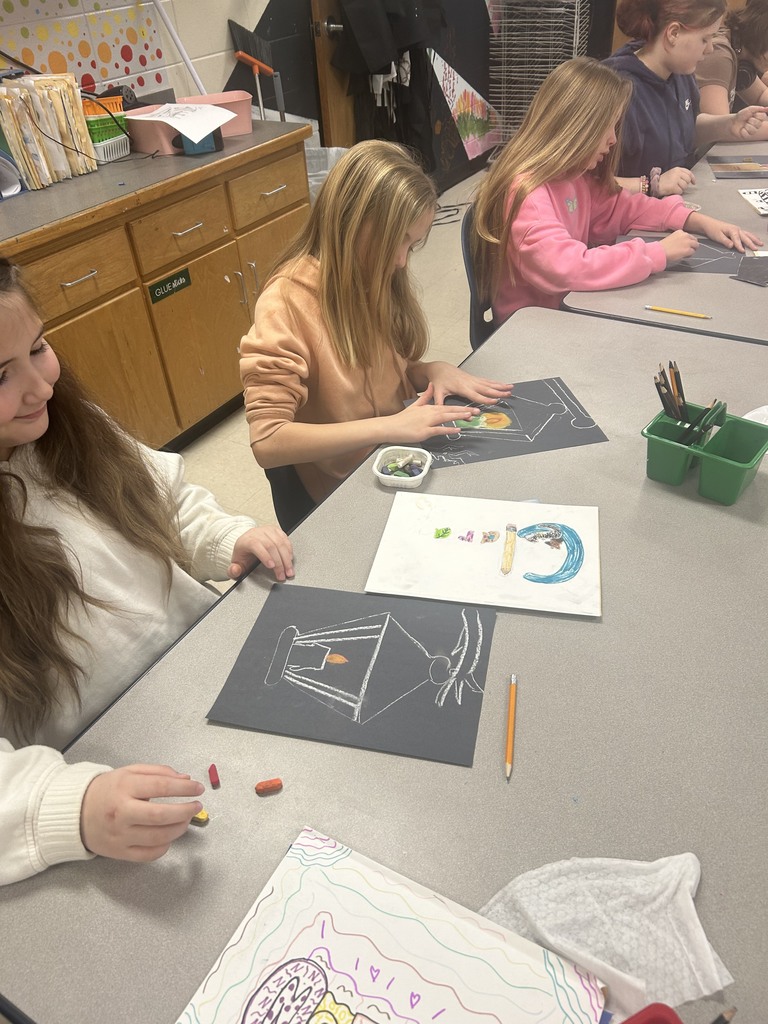 🎨✨ Creativity is shining at HMS! ✨🎶  Our 5th grade students have been learning about famous African American artist Alma Thomas. They explored her signature “dash” technique and used chalk pastels to blend colors, creating a beautiful glowing effect inspired by a warm winter glow. We are so proud of their creativity and attention to detail!  Our 6th grade students are working on Jazz-themed art projects for the upcoming Music Performance on April 9th. Their artwork is inspired by Artist of the Week Romare Bearden, an influential artist of the Harlem Renaissance. Students are incorporating bold colors, movement, and musical elements into their pieces — and they look amazing! 🎷🎵  All parents and families are encouraged to attend the April 9th performance to view the artwork and enjoy the students’ musical presentation. It will be a wonderful celebration of both visual and performing arts! 💙  #HarrisonMiddleSchool #GoblinPride #HMSTalent #FineArtsMatter