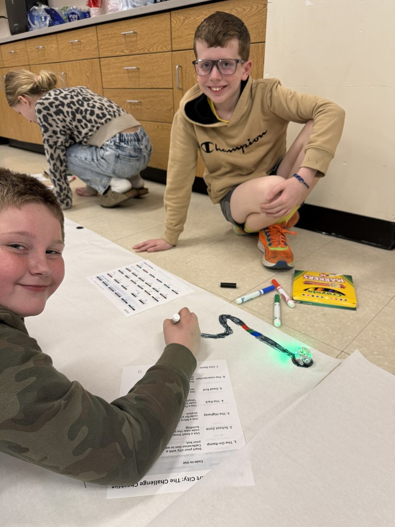 💻🤖 Hands-On Learning in Science Club! 🤖💻  Mrs. Barrett, Elementary Technology Facilitator, brought Ozobots to our 5th/6th Grade Science Club meeting for an exciting computer science lesson!  Students designed and built their own “towns” for their bots, learning how coding and creativity work together to bring technology to life. It was amazing to see their problem-solving skills and imagination on display as they programmed their Ozobots to navigate through the towns they created!  Great job, Science Club! 🌟 #STEMinAction #ComputerScience #FutureInnovators