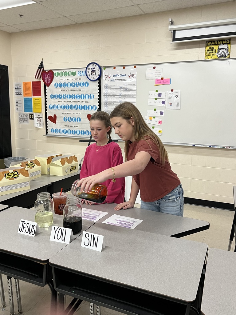 A Message from Our 5th Grade FCA  A huge thank you to Allie and Kinley for speaking to our 5th Grade FCA today! The students truly appreciated your message about the impact of sin in our lives and the reminder that Jesus wipes our sins away.  We also want to thank Allie and Kinley’s parents for providing the delicious donuts — they were a big hit! We are so grateful for your time, generosity, and encouragement to our students. 💛