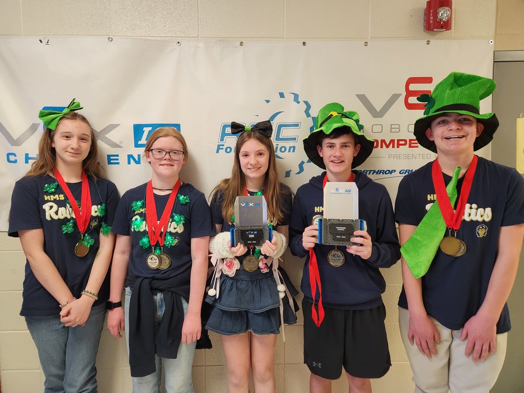 🤖🏆 Middle School Robotics Teams Shine! 🏆🤖  This past weekend, our Middle School Robotics teams competed in Reeds Spring — and what an incredible performance!  🎉 All of our teams advanced to the finals! 🎉  🏆 Team 1125H – The Lucky Charms earned both the Teamwork Award and the Design Award for their outstanding collaboration and innovative problem-solving.  🏆 Team 1125G – The Paradigms brought home the Build Award for their impressive engineering and construction skills.  We are so proud of these students for their hard work, dedication, and commitment to excellence. Way to represent! 💙  #HMSRobotics #MiddleSchoolSuccess #STEM #Teamwork #FutureEngineers