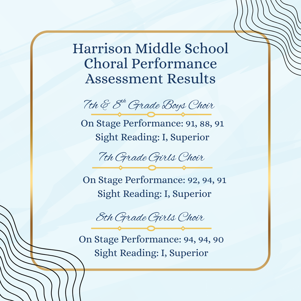 What an incredible accomplishment for our choir students and director! 🎶👏  Yesterday, Mrs. Wollick had three choral groups assessed at the ARKCDA Region Choral Performance Assessment hosted at HHS — and we are thrilled to share that ALL THREE choirs earned a Division 1 (highest rating) plaque for both their stage performance and sight-reading!  This is no small feat and reflects countless hours of hard work, preparation, and dedication. We are so proud of our HMS choir students and Mrs. Wollick for representing our school with excellence.  If you see a choir student today, be sure to congratulate them on a stellar performance!  Congratulations, Mrs. Wollick, for your continued dedication to our students and for setting such a high standard for music education in our district. We are lucky to have you! 🎼✨  #HMSPride #Division1 #ChoirExcellence 
