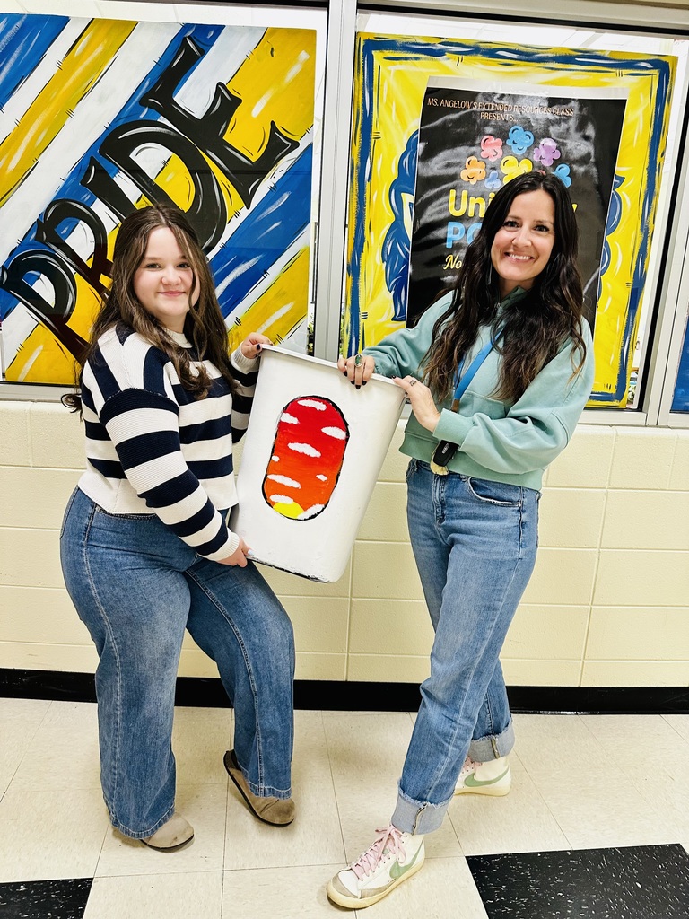 Creativity is taking flight at Harrison Middle School!  A big thank you to 7th grader Kayleigh from Coach Mattix’s art class for transforming a simple classroom trash can into a work of art. She painted it to look like an airplane window with a beautiful sunset view. 🌅  The trash can will live in Mrs. Jackson’s classroom, where students will study aviation next school year. It’s a fun and creative way to connect art with learning and make the classroom a little more inspiring.  Great work, Kayleigh! Even the trash gets a window seat now. ✈️  #HarrisonGoblinPride #StudentCreativity #MiddleSchoolArt #AviationUnit