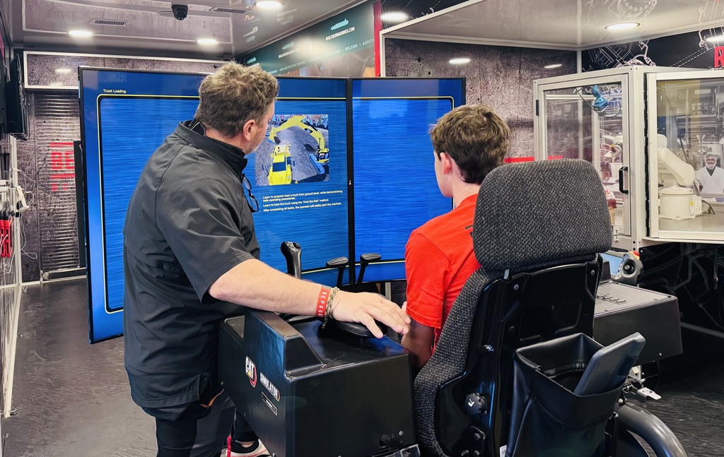 Exploring Futures with Be Pro Be Proud! 🚛✨  HMS 8th grade students recently had an exciting, hands-on experience with the Be Pro Be Proud Mobile Workshop! Students explored a variety of high-demand career pathways while getting to operate cutting-edge, high-tech simulators.  Our student ambassadors did an amazing job stepping into leadership roles—training their peers and helping guide them through each experience! 👏  Be Pro Be Proud, Inc. is leading the movement to inspire a new generation of pride, progress, and opportunity in America’s skilled workforce—and our students got a firsthand look at what their futures could hold!  #BeProBeProud #FutureReady #HMSPride #CareerExploration