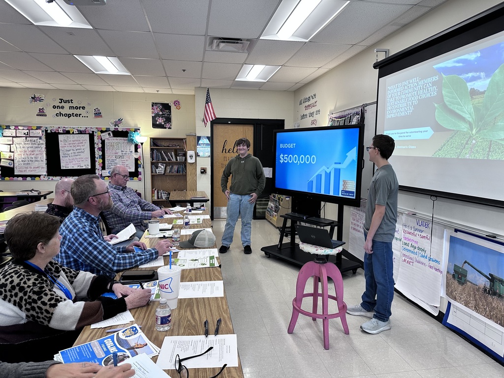 Mrs. Benton's Literacy Class - Community Panel Presentations   Today was round one of our community panel presentations, and I’m so proud of our students! They shared thoughtful, real-world projects focused on making healthier choices and improving our environment right here in our community.  A huge thank you to our panelists—Chris Adams, Trent Brewer, Nick Simon, Susan Gilley, and Jessica Reese—for giving their time and helping our students grow and succeed. We appreciate you so much! 