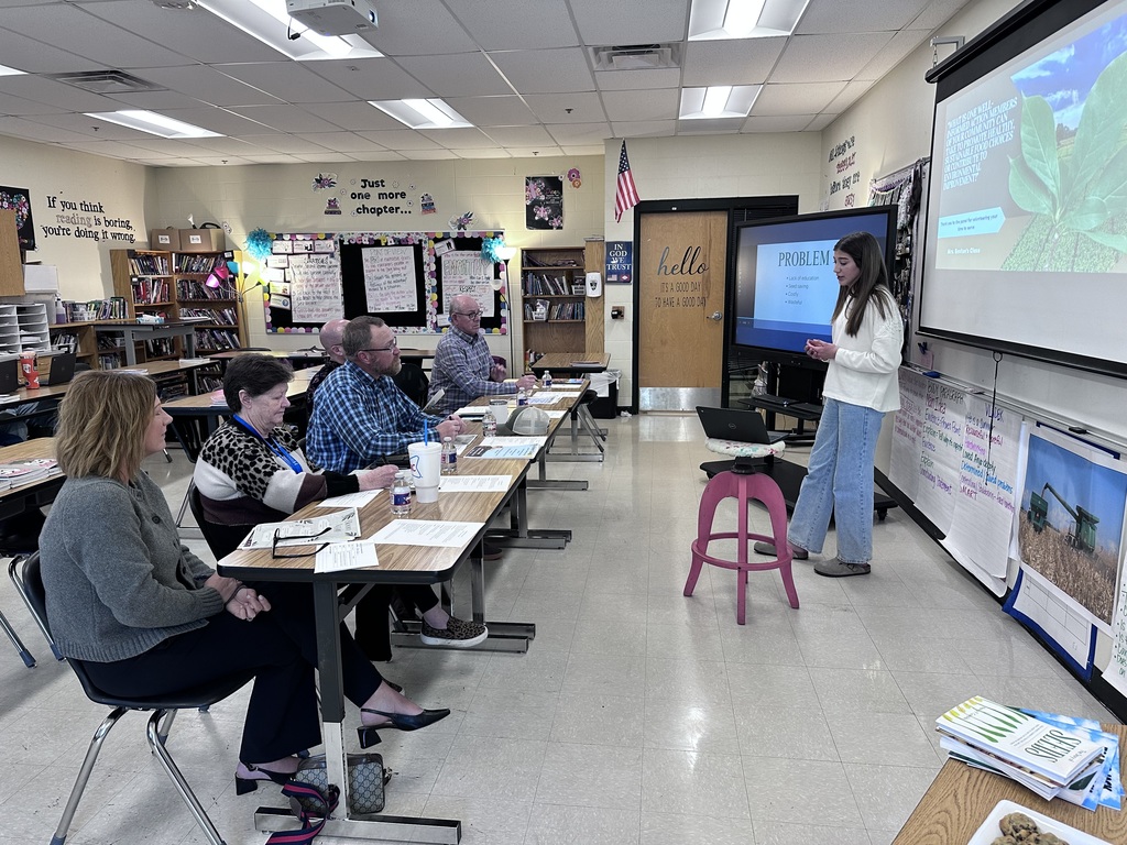 Mrs. Benton's Literacy Class - Community Panel Presentations   Today was round one of our community panel presentations, and I’m so proud of our students! They shared thoughtful, real-world projects focused on making healthier choices and improving our environment right here in our community.  A huge thank you to our panelists—Chris Adams, Trent Brewer, Nick Simon, Susan Gilley, and Jessica Reese—for giving their time and helping our students grow and succeed. We appreciate you so much! 