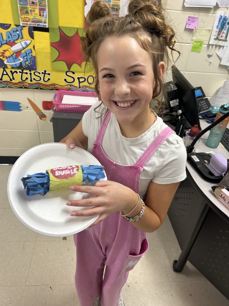 🎨✨ Creativity in Action at HMS! ✨🎨  Mrs. Morgan’s art classes have been hard at work creating some incredible masterpieces!  Our 5th grade students explored movement and expression by designing sculptures inspired by Keith Haring. Haring was known for his bold lines, simple figures, and energetic artwork that often showed people in motion and shared messages about love, unity, and community.  Our 6th grade students tapped into bright colors and everyday inspiration with pop art sculptures influenced by Andy Warhol. Warhol was famous for turning ordinary objects—like soup cans and candy—into colorful works of art, helping people see everyday items in a whole new way.  We are so proud of the imagination and effort our students are showing in the art room. Be sure to ask them about their creations! 🎉👏