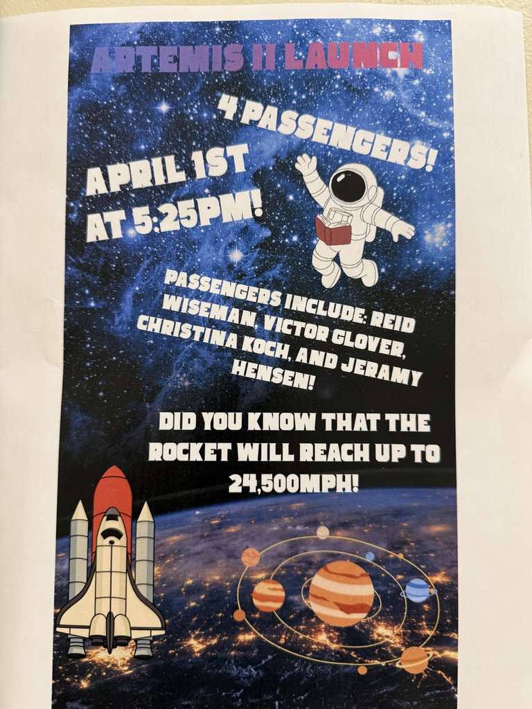 The Lion’s Team has been all in on the excitement surrounding the Artemis II launch! 🚀 Students created eye-catching flyers to decorate the halls, tuned in to watch live launch preparations, and even designed their own unique Artemis II mission patches. Learning has truly taken off as they explored the future of space exploration! 🌟 #ArtemisII #STEMinAction #FutureExplorers #SpaceEducation #HandsOnLearning #MiddleSchoolMoments #LionsTeam #HMSPride #LearningIsFun #NextGeneration