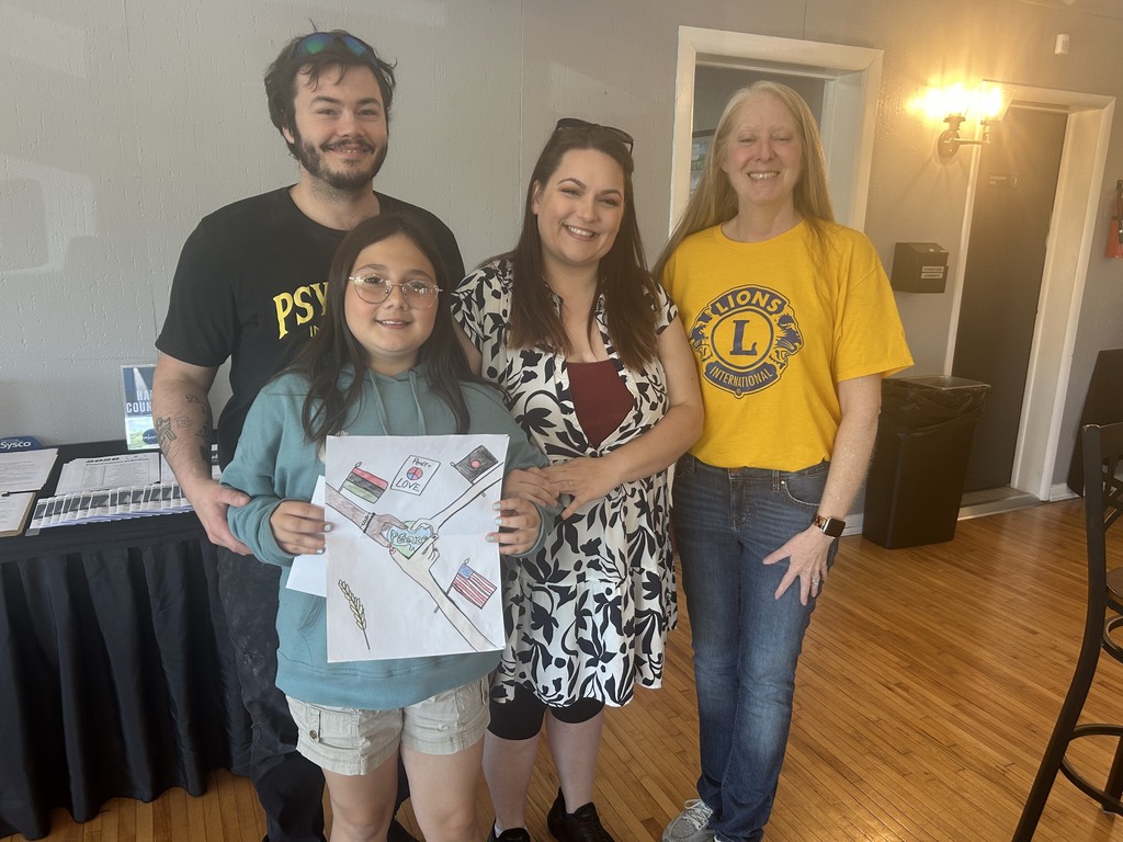 Two HMS students were recently honored for their outstanding participation in the Lions Club Peace Poster Contest! 🎨🕊️  Grace Yancey and Lillian Breedlove, along with their families and their art teacher, Mrs. Morgan, attended the Peace Poster Recognition Meeting held at the Harrison Country Club. During the event, the Lions Club recognized local winners for their creativity and meaningful artwork.  Grace earned 1st place and received a $100 gift card, while Lillian earned 2nd place and received a $50 gift card for her impressive submission.  We are incredibly proud of Grace and Lillian for their hard work and artistic talent! A special thank you to Mrs. Morgan for continuously providing opportunities for our students to shine and grow in their talents.    #HMSPride #GoblinPride #StudentSuccess #PeacePosterContest #LionsClub #YoungArtists #HarrisonSchools #CelebrateSuccess #SupportTheArts 🎨🕊️
