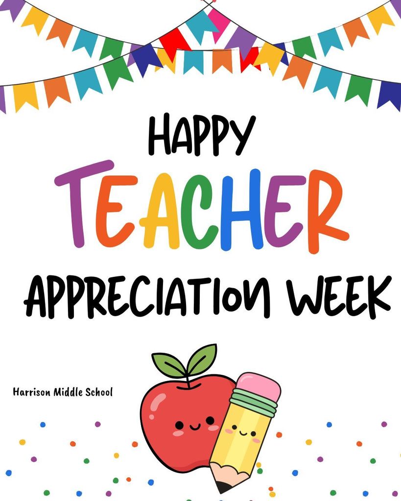 Harrison Middle School would like to wish all of our amazing teachers a Happy Teacher Appreciation Week! 🍎  We are so thankful for our HMS teachers, as well as all the dedicated educators in Harrison and the surrounding school districts. Your hard work, passion, and commitment do not go unnoticed.  Thank you for all you do to teach and inspire the next generation of our community leaders! 💙  #TeacherAppreciationWeek #ThankATeacher #HMSPride #GoblinNation #MakingADifference