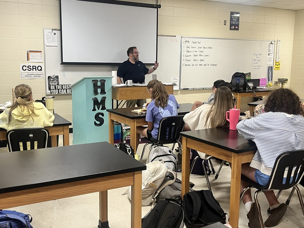 📣 Message from 7th & 8th Grade FCA  Today, our 7th & 8th Grade FCA students were encouraged by guest speaker Kevin Kaser. He shared the importance of keeping our “batteries charged” for Jesus by being kind, patient, and getting along with others. He reminded students that we are not meant to do life alone — we need Jesus and we need each other. Thank you, Kevin Kaser, for pouring into our students today! ✝️💙💛  #HMSGoblins #FCA #CharacterMatters #ChooseKindness #FaithInAction