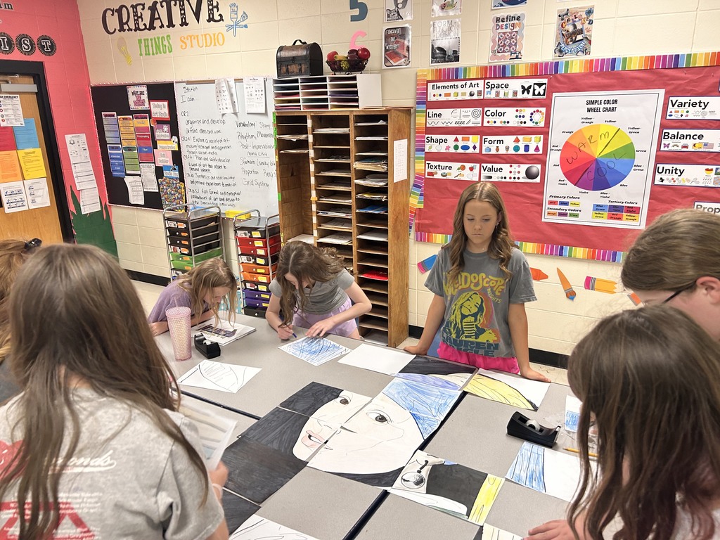 🎨 HMS 5th Grade Students have been studying famous works of art and showing off their creativity with their own amazing interpretations!  Students created their own masterpieces inspired by: 🖼️ Girl with a Pearl Earring (1665) by Johannes Vermeer 🖼️ American Gothic (1930) by Grant Wood 🖼️ Mona Lisa (1503) by Leonardo da Vinci 🖼️ The Starry Night (1889) by Vincent van Gogh   We are so proud of the creativity, effort, and artistic talent our students displayed through these projects! Great job, Goblins! 💙💛