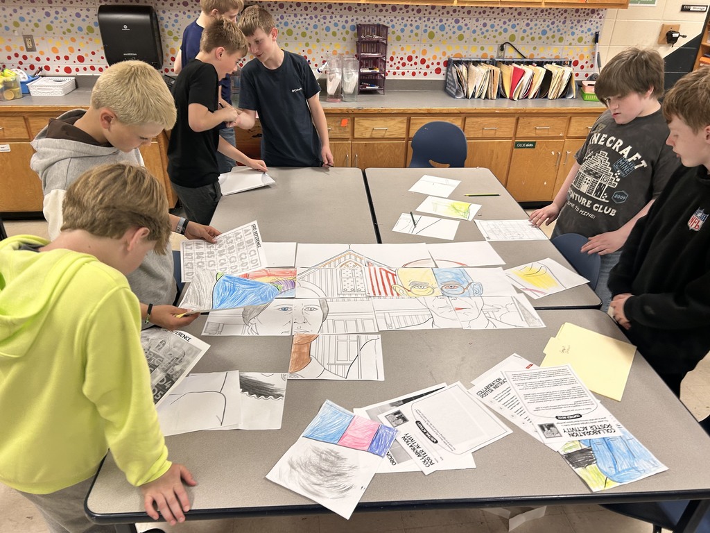 🎨 HMS 5th Grade Students have been studying famous works of art and showing off their creativity with their own amazing interpretations!  Students created their own masterpieces inspired by: 🖼️ Girl with a Pearl Earring (1665) by Johannes Vermeer 🖼️ American Gothic (1930) by Grant Wood 🖼️ Mona Lisa (1503) by Leonardo da Vinci 🖼️ The Starry Night (1889) by Vincent van Gogh   We are so proud of the creativity, effort, and artistic talent our students displayed through these projects! Great job, Goblins! 💙💛