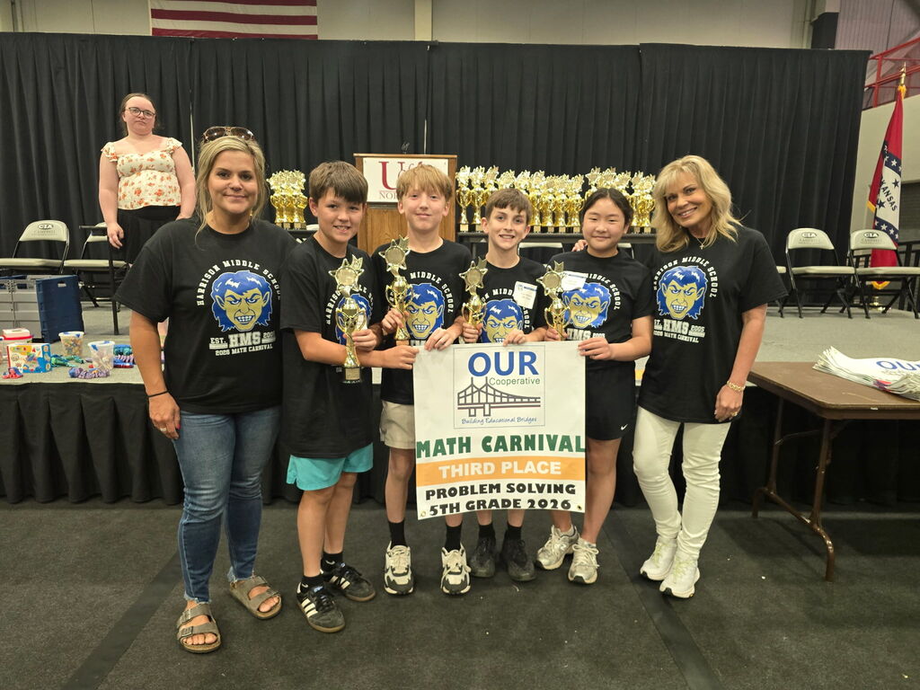 🧮🏆 HMS Students traveled to University of Arkansas at NorthARK today to compete in the OUR Cooperative Math Carnival — and they came home with some impressive hardware! Competing against 16 schools, our Goblins did an outstanding job showcasing their math skills, teamwork, and problem-solving abilities. 🏅 Competition Results: ➕ 5th Grade Problem Solving — 3rd Place ➕ 6th Grade Problem Solving — 3rd Place ➕ 8th Grade Problem Solving — 2nd Place 🧠 5th/6th Grade Jeopardy — 1st Place 🧠 7th/8th Grade Jeopardy — 1st Place 🧩 Rubik’s Cube Team — 2nd Place We also had several individual Rubik’s Cube winners! Congratulations to all of our HMS students and teachers for representing our school so well. We are proud of your hard work, determination, and success! 💙💛 #HMSGoblins #GoblinPride #MathCarnival #StudentSuccess #FutureProblemSolvers