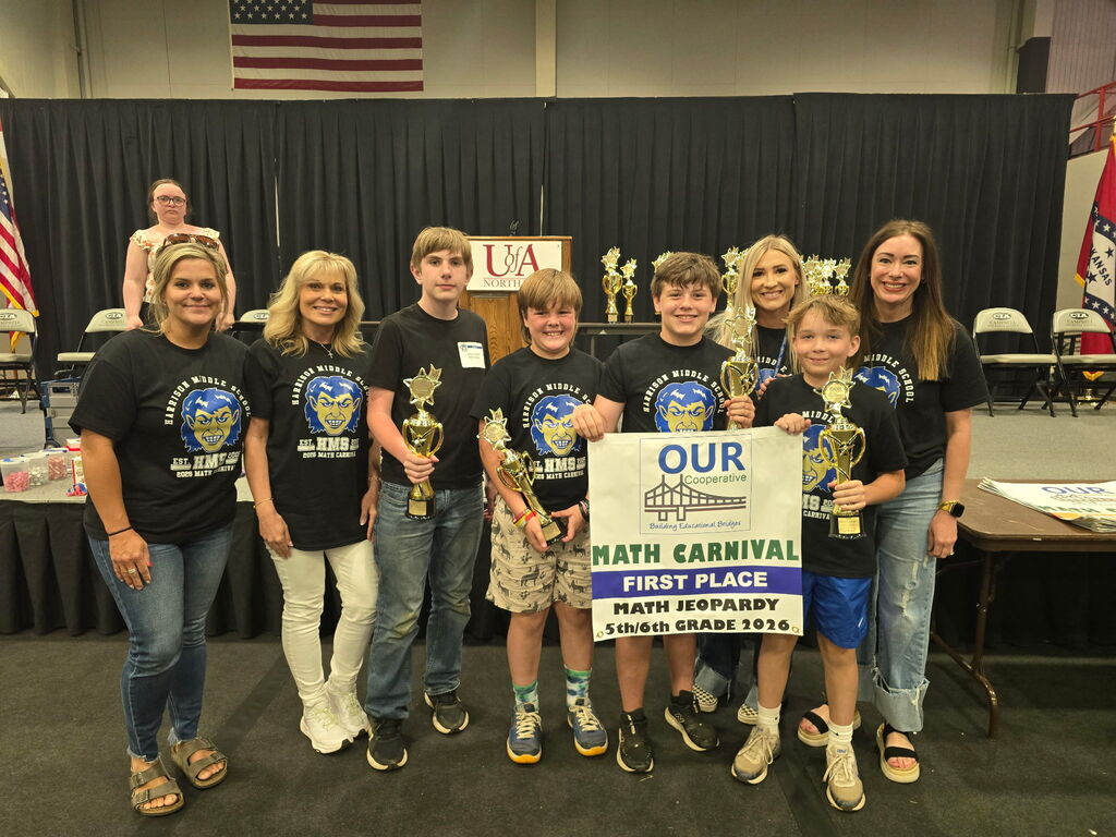 🧮🏆 HMS Students traveled to University of Arkansas at NorthARK today to compete in the OUR Cooperative Math Carnival — and they came home with some impressive hardware! Competing against 16 schools, our Goblins did an outstanding job showcasing their math skills, teamwork, and problem-solving abilities. 🏅 Competition Results: ➕ 5th Grade Problem Solving — 3rd Place ➕ 6th Grade Problem Solving — 3rd Place ➕ 8th Grade Problem Solving — 2nd Place 🧠 5th/6th Grade Jeopardy — 1st Place 🧠 7th/8th Grade Jeopardy — 1st Place 🧩 Rubik’s Cube Team — 2nd Place We also had several individual Rubik’s Cube winners! Congratulations to all of our HMS students and teachers for representing our school so well. We are proud of your hard work, determination, and success! 💙💛 #HMSGoblins #GoblinPride #MathCarnival #StudentSuccess #FutureProblemSolvers