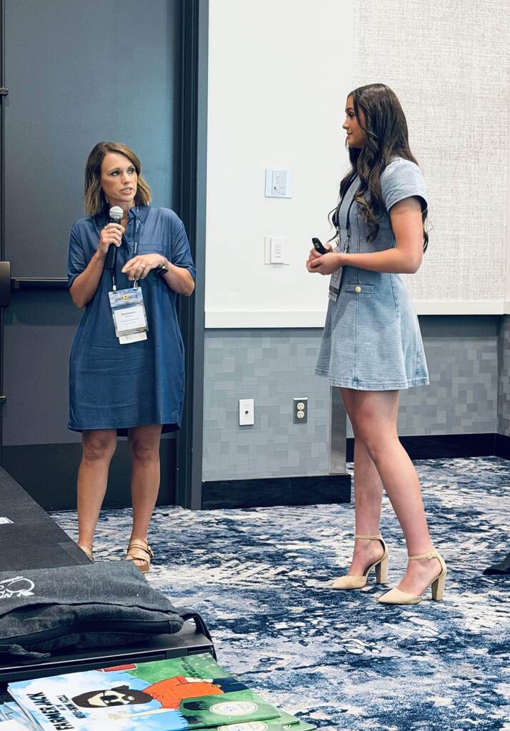 LIly and Stephanie presenting