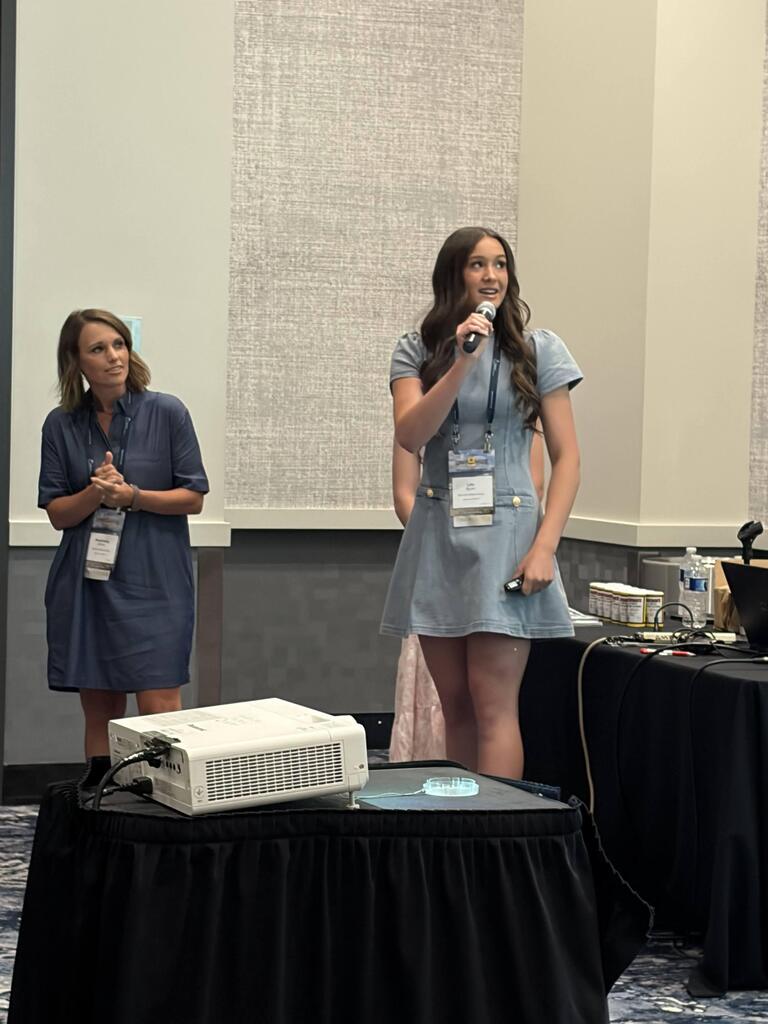 LIly and Stephanie presenting
