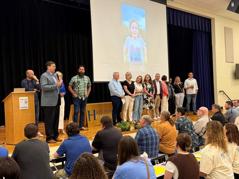 parents speaking to staff