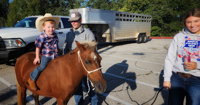 student on pony