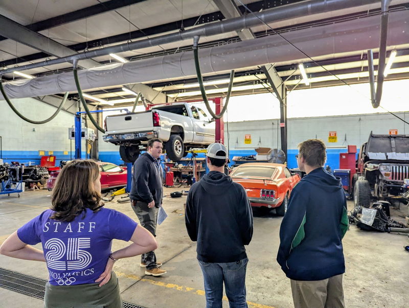 students touring Northark