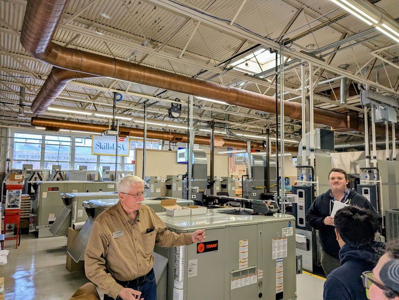 students touring Northark