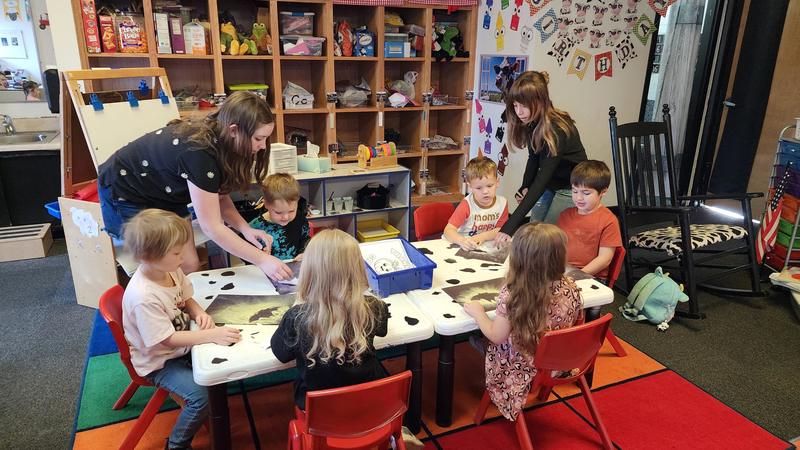 6th graders teaching preschool students