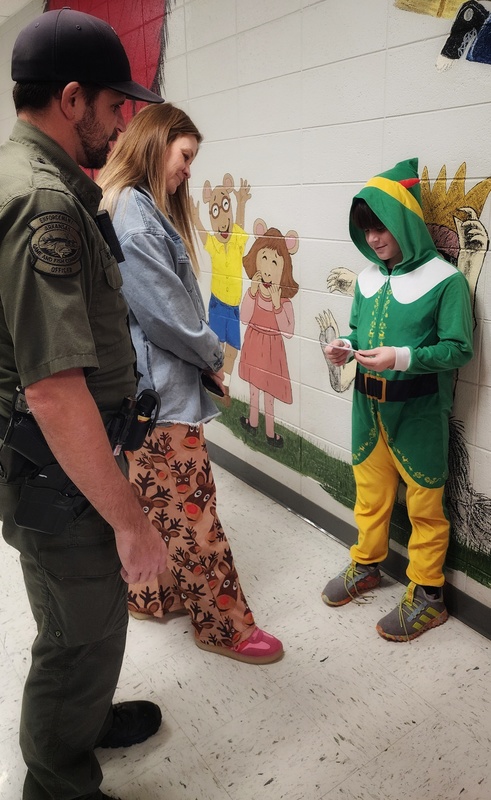 students performing at wax museum