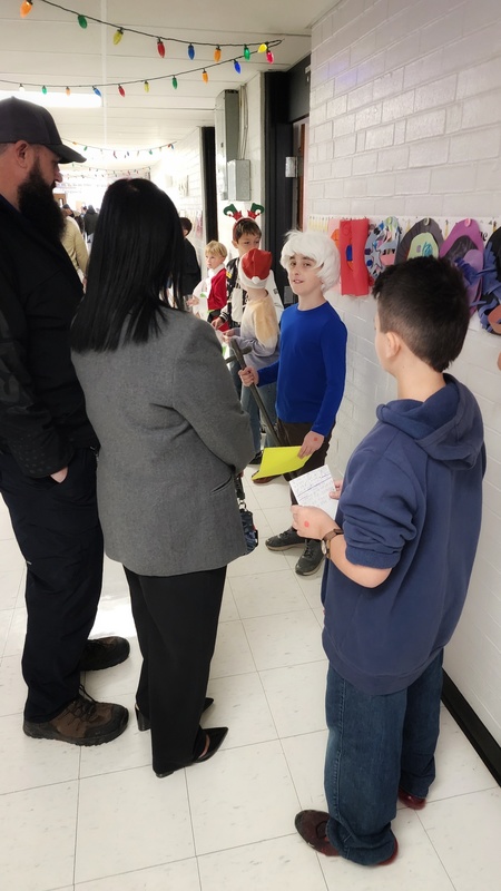 students performing at wax museum