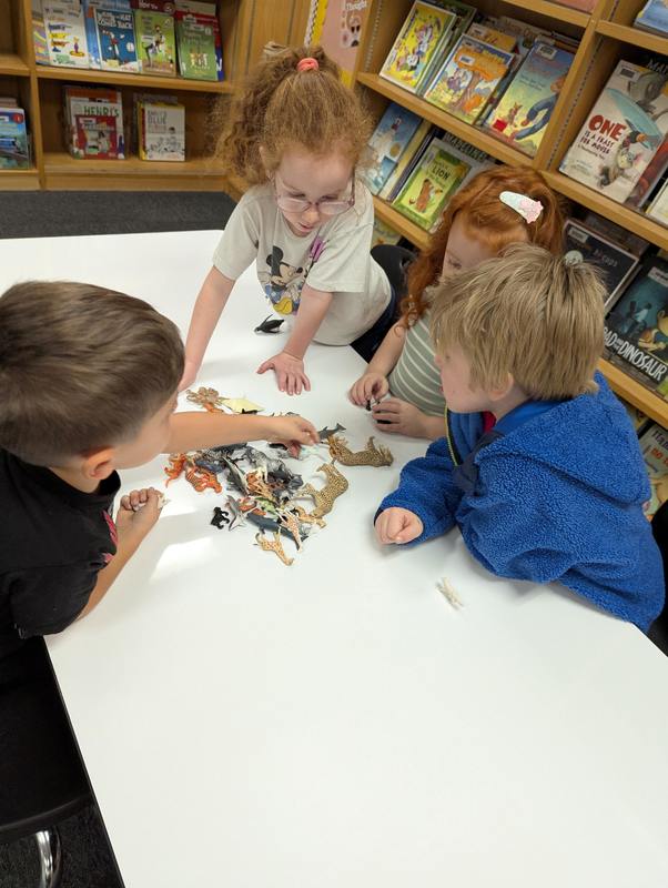 students in media center
