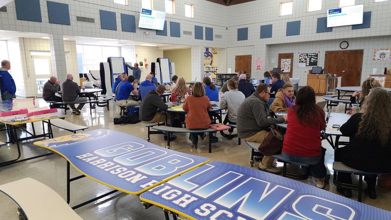 High School teachers in cafeteria