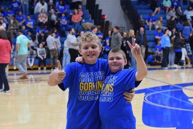 Special Olympians at competition