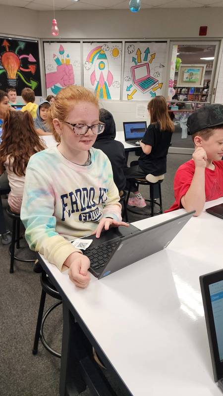 student with furniture