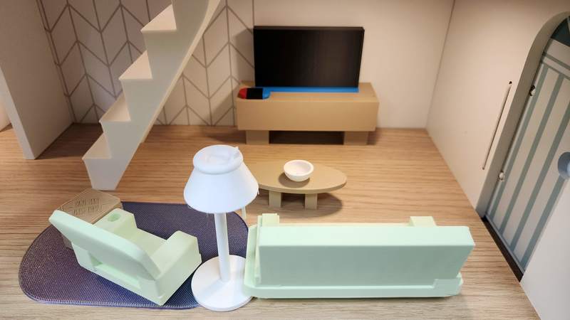 student created furniture for living room