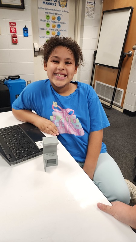 student with furniture