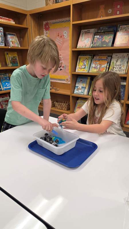 students participating in learning stations