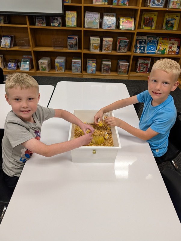 students working together at the table