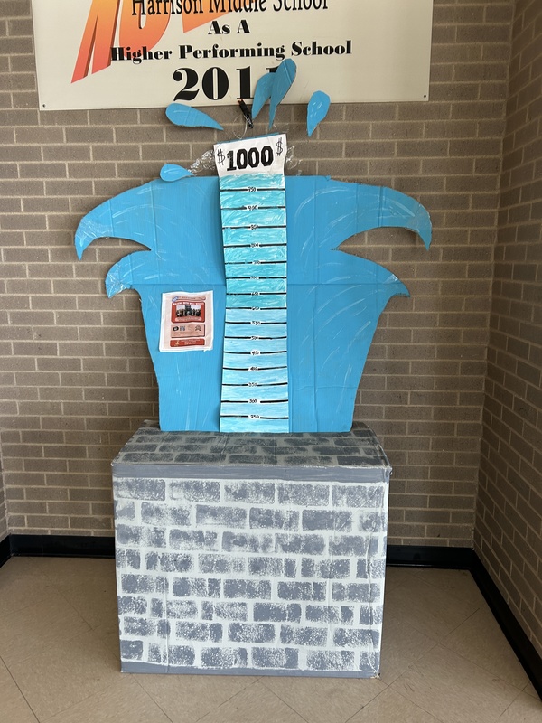 Water well Iron Giraffe challenge tote board