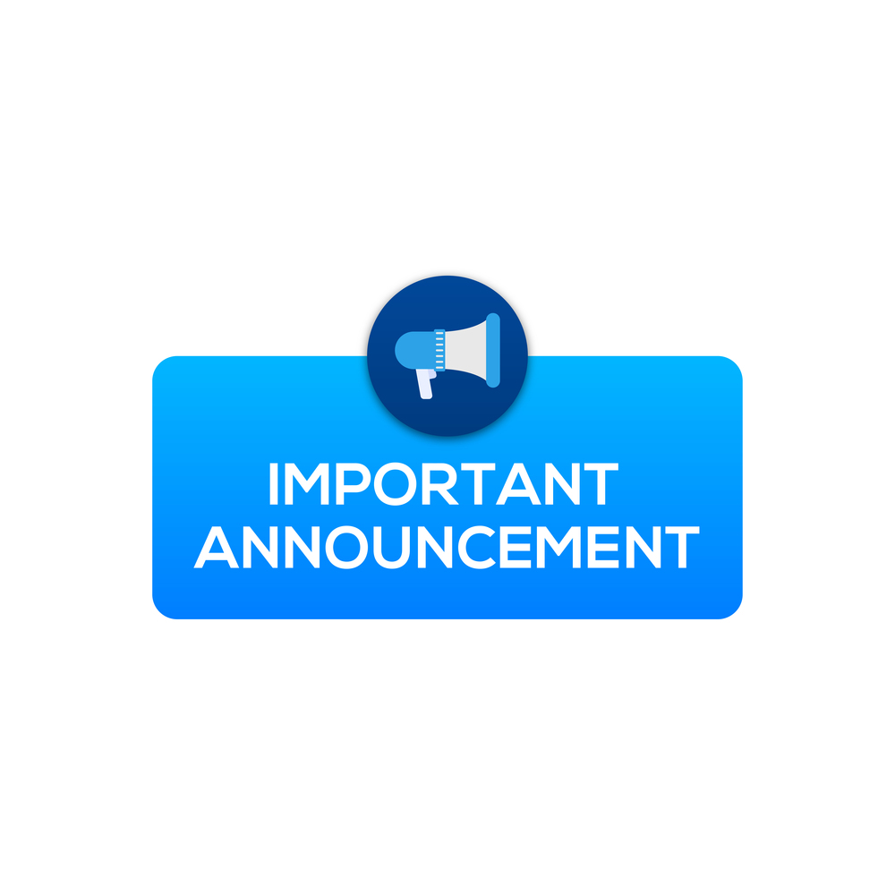 Important announcement