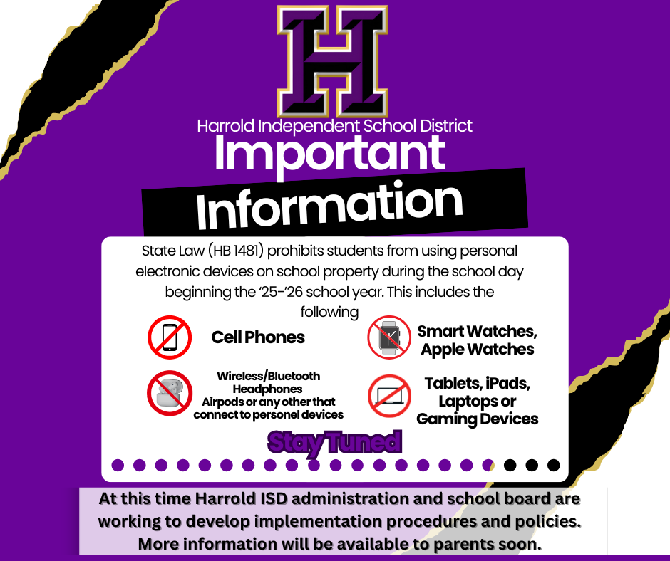 HB 1481 Personal Device Restrictions
