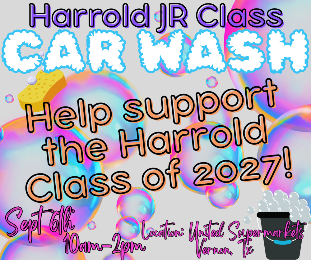 Jr Class Carwash Sept 6th 10am-2pm in Vernon Texas