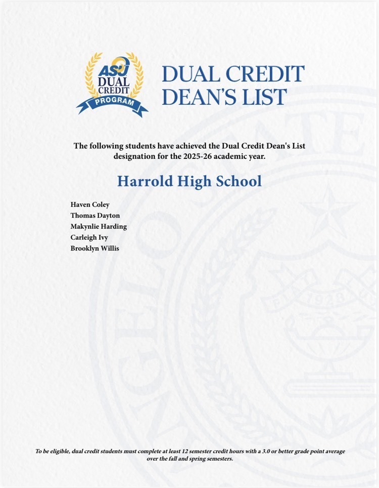dual credit deans list