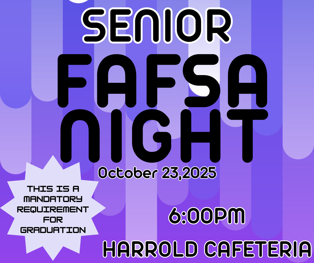 fafsa night oct 23rd 6pm harold cafeteria