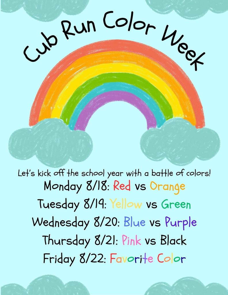 Kindergarten Color Week