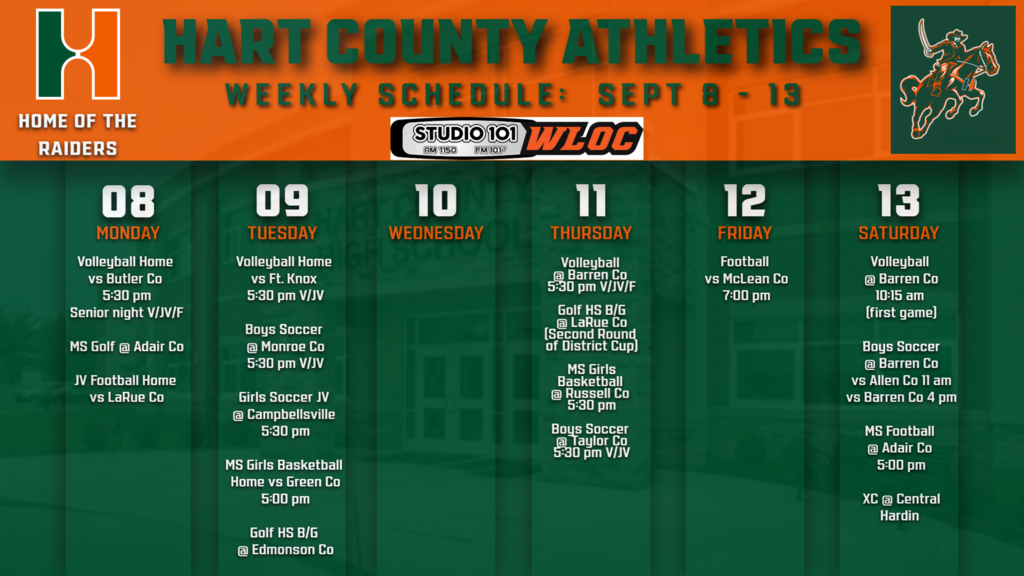 September 8-13 Athletics
