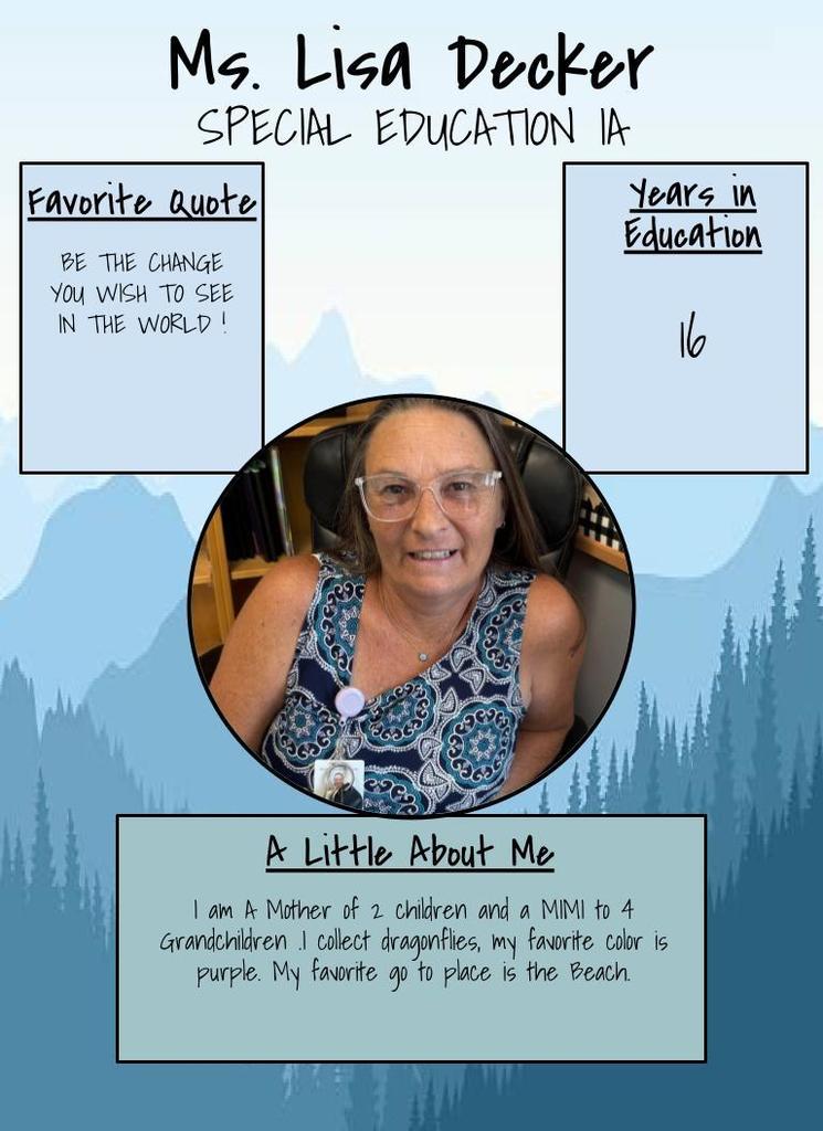 Mrs. Lisa Decker is our STAR educator of the week!
